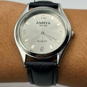 Silver & Black Anriya Men’s Watch